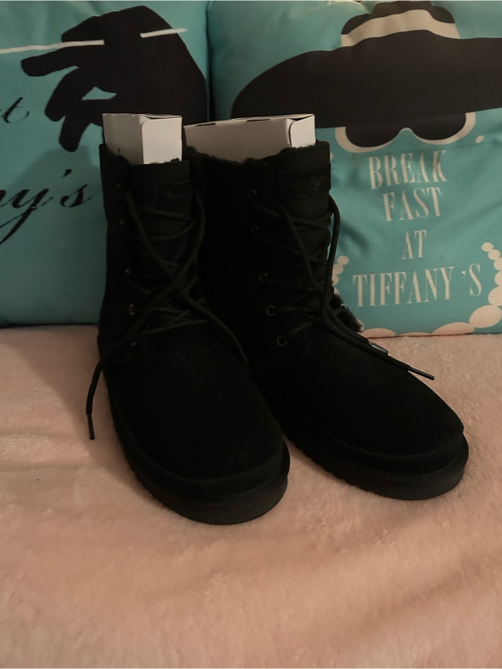 Koolaburra Black Lace-Up Tall Women's Boots